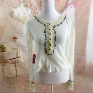 NEW Lucky Brand Embroidered Thermal